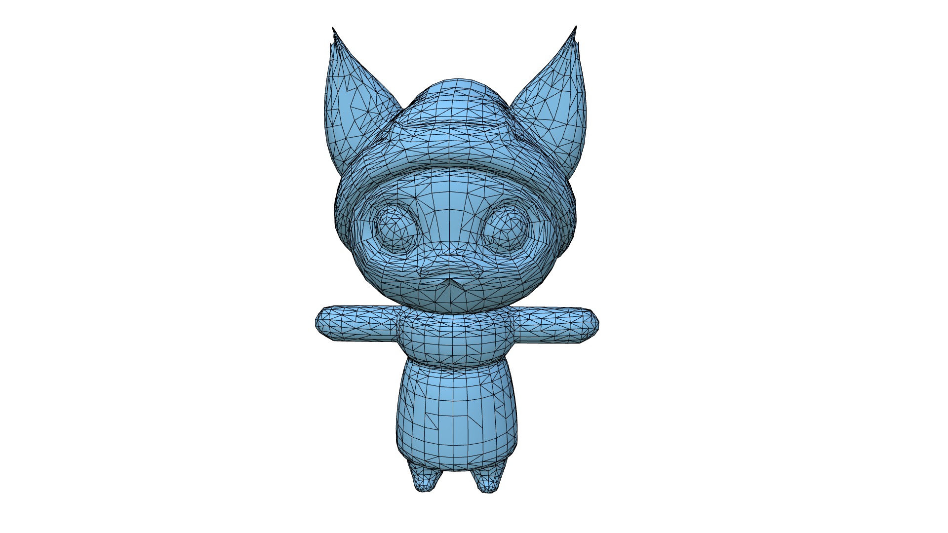 Whiskers the Cozy Kitten Low-poly 3D model_4