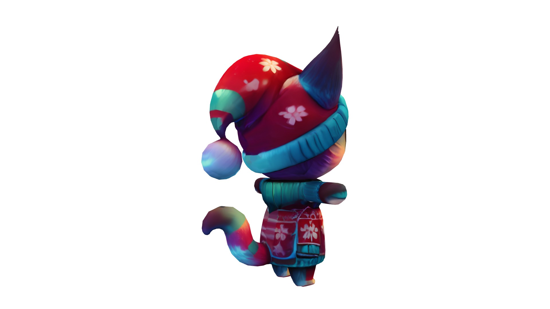 Whiskers the Cozy Kitten Low-poly 3D model_1
