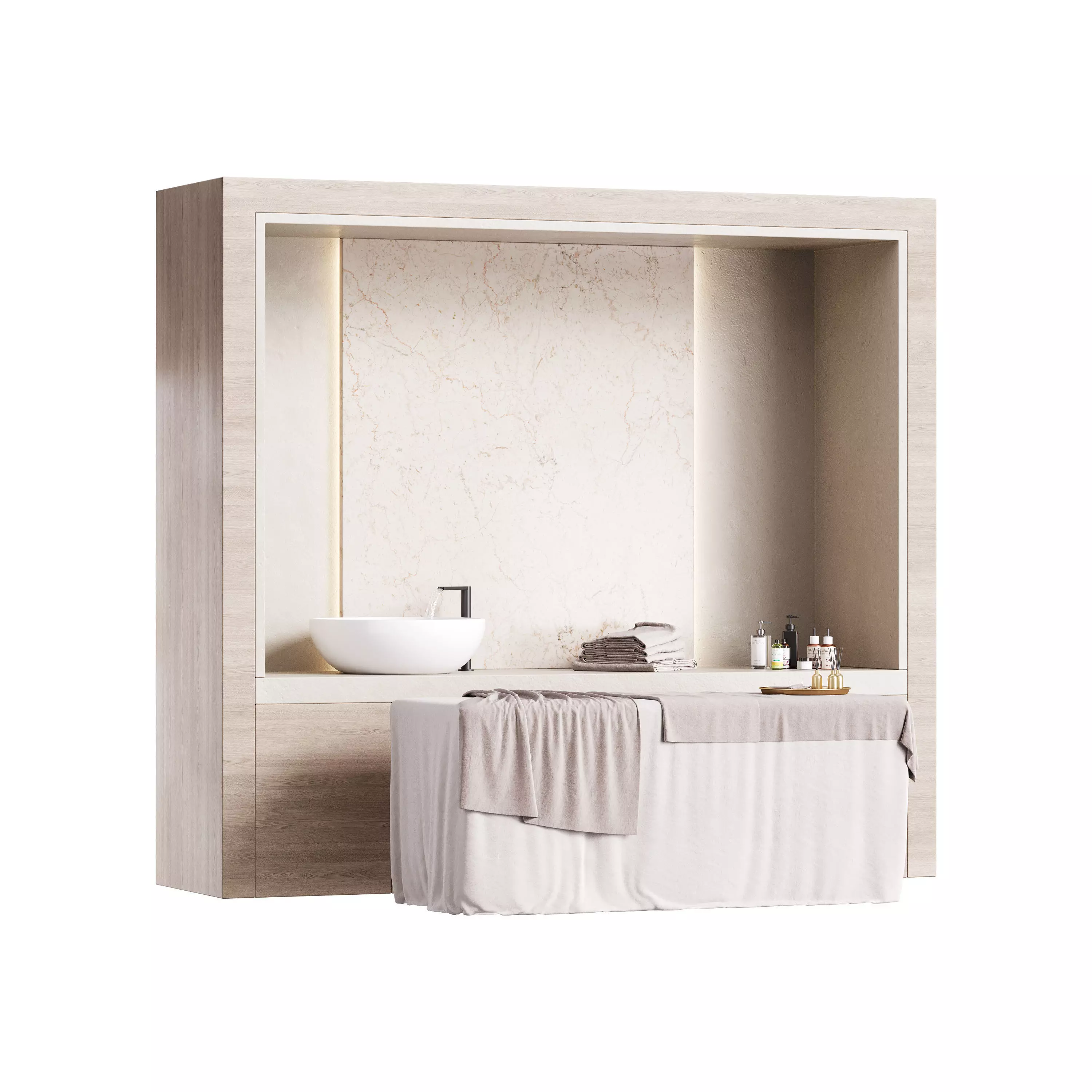 Modern spa and accessories 09 3D model