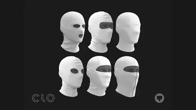 SKI MASK PACK genesis8 highpoly 3D model