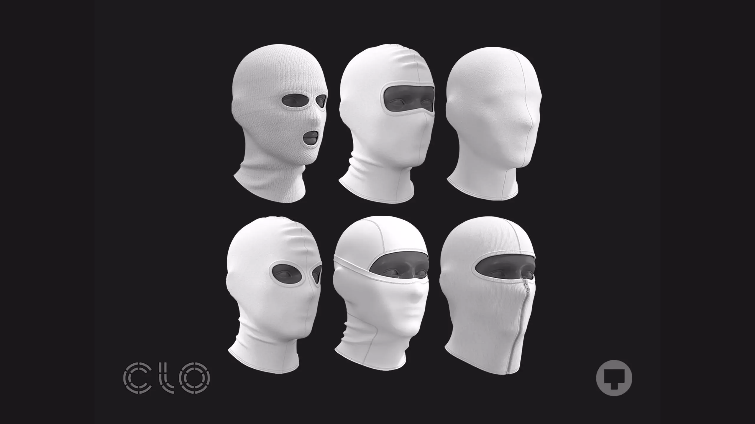 SKI MASK PACK genesis8 highpoly 3D model_0