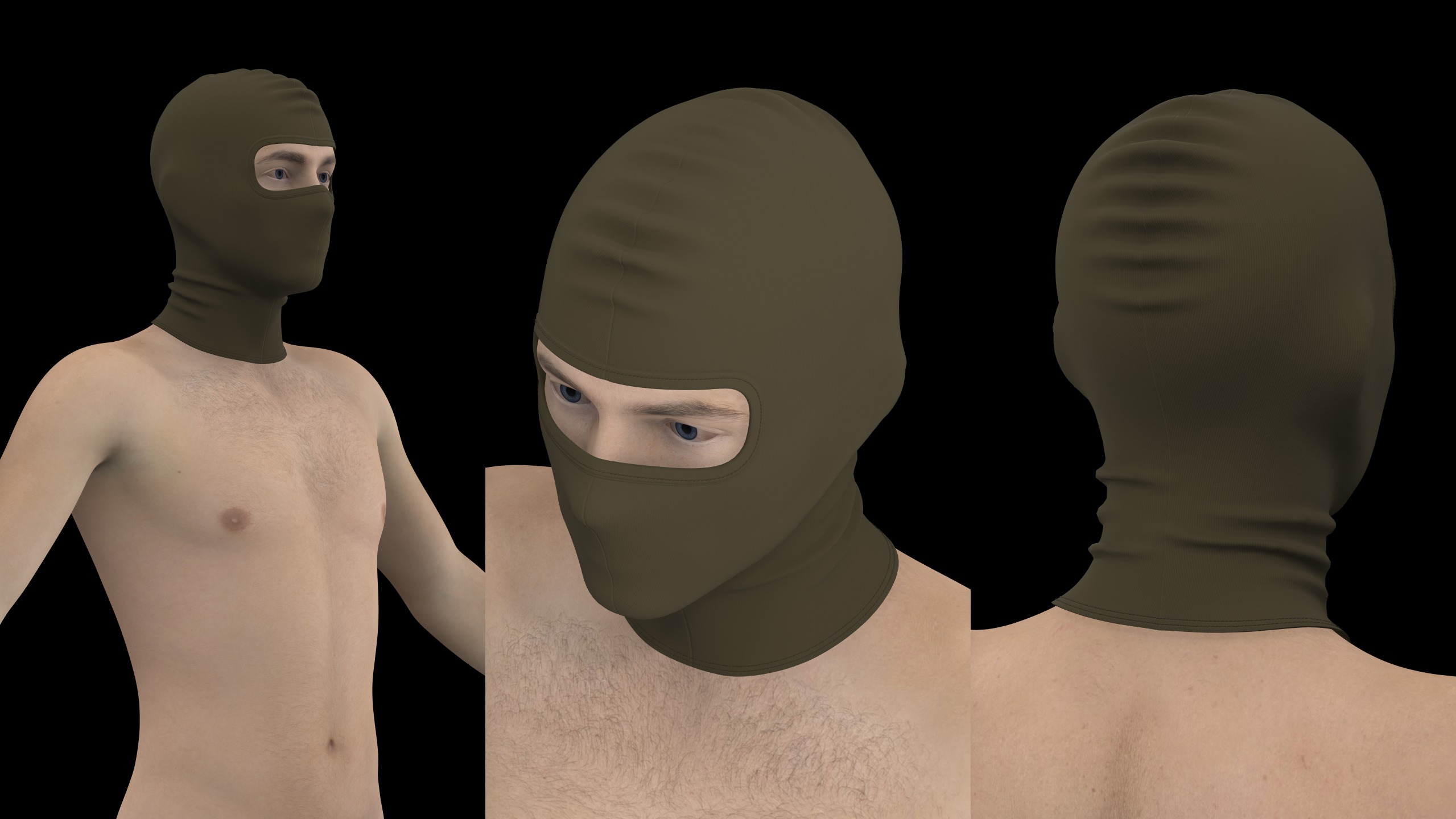 SKI MASK PACK genesis8 highpoly 3D model_4