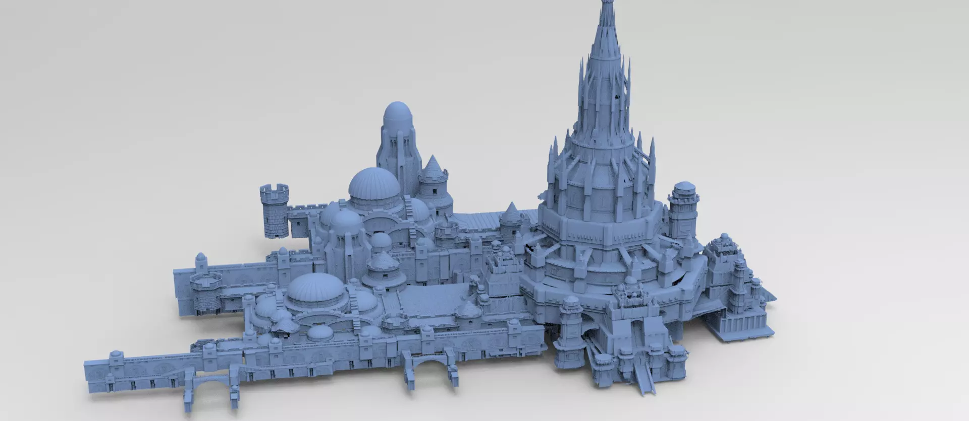 Gondorian castle inspired template 1 3D model_0