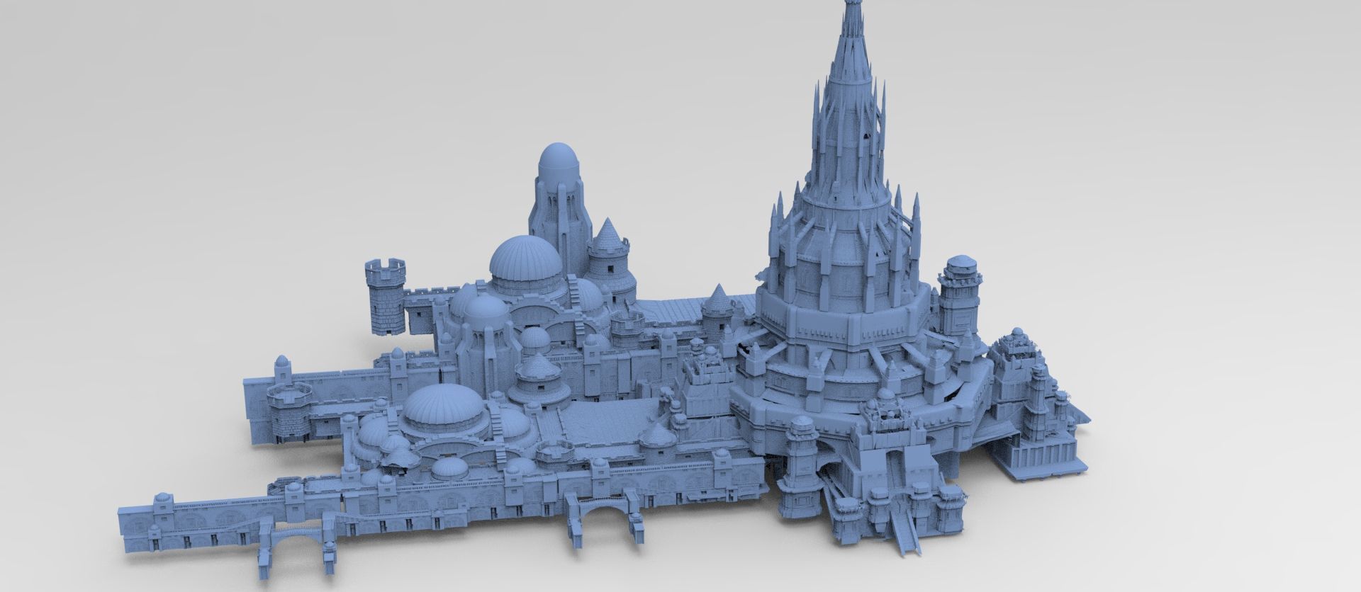 Gondorian castle inspired template 1 3D model_2