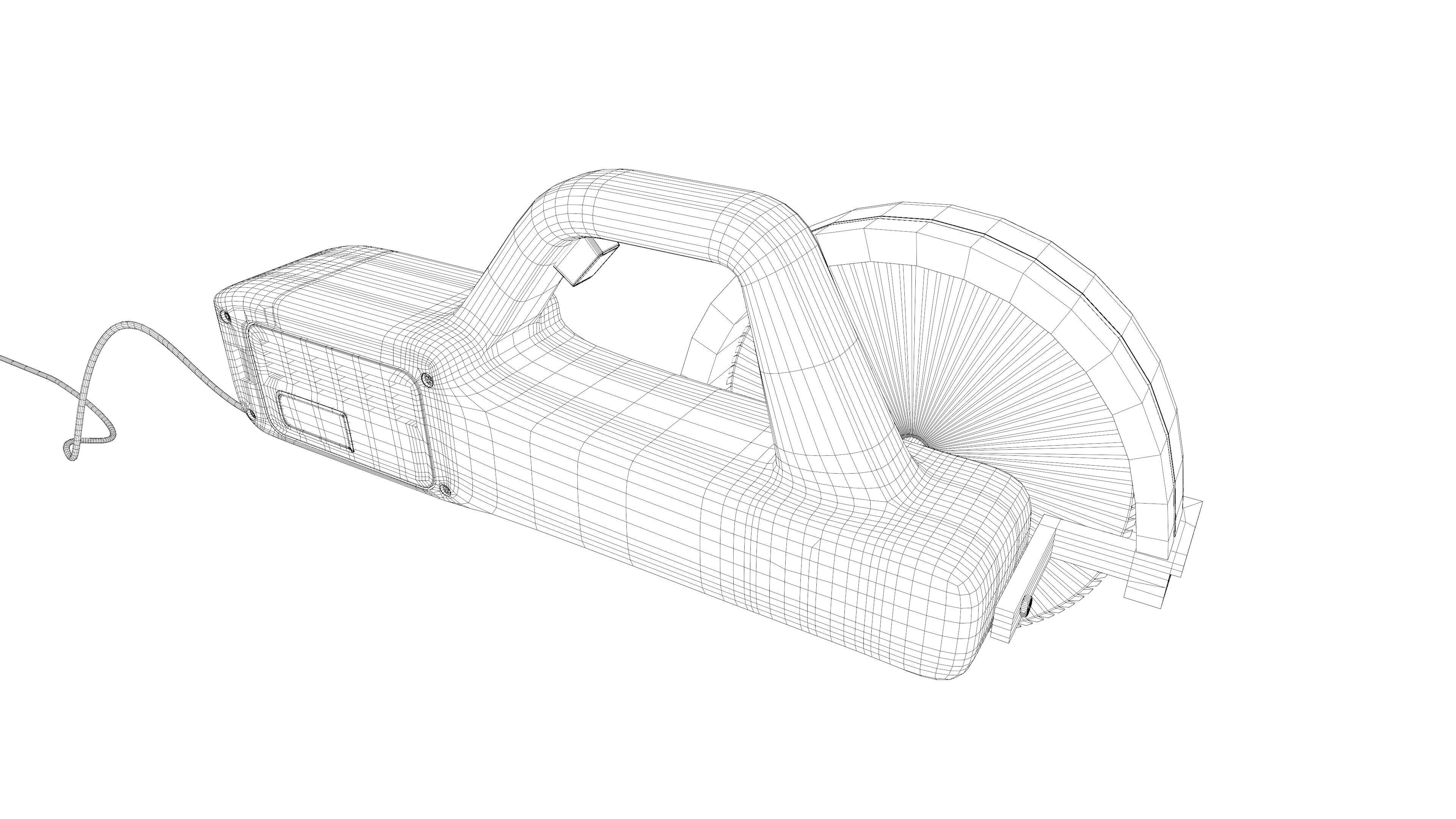 electric concrete saw pbr Low-poly 3D model_11