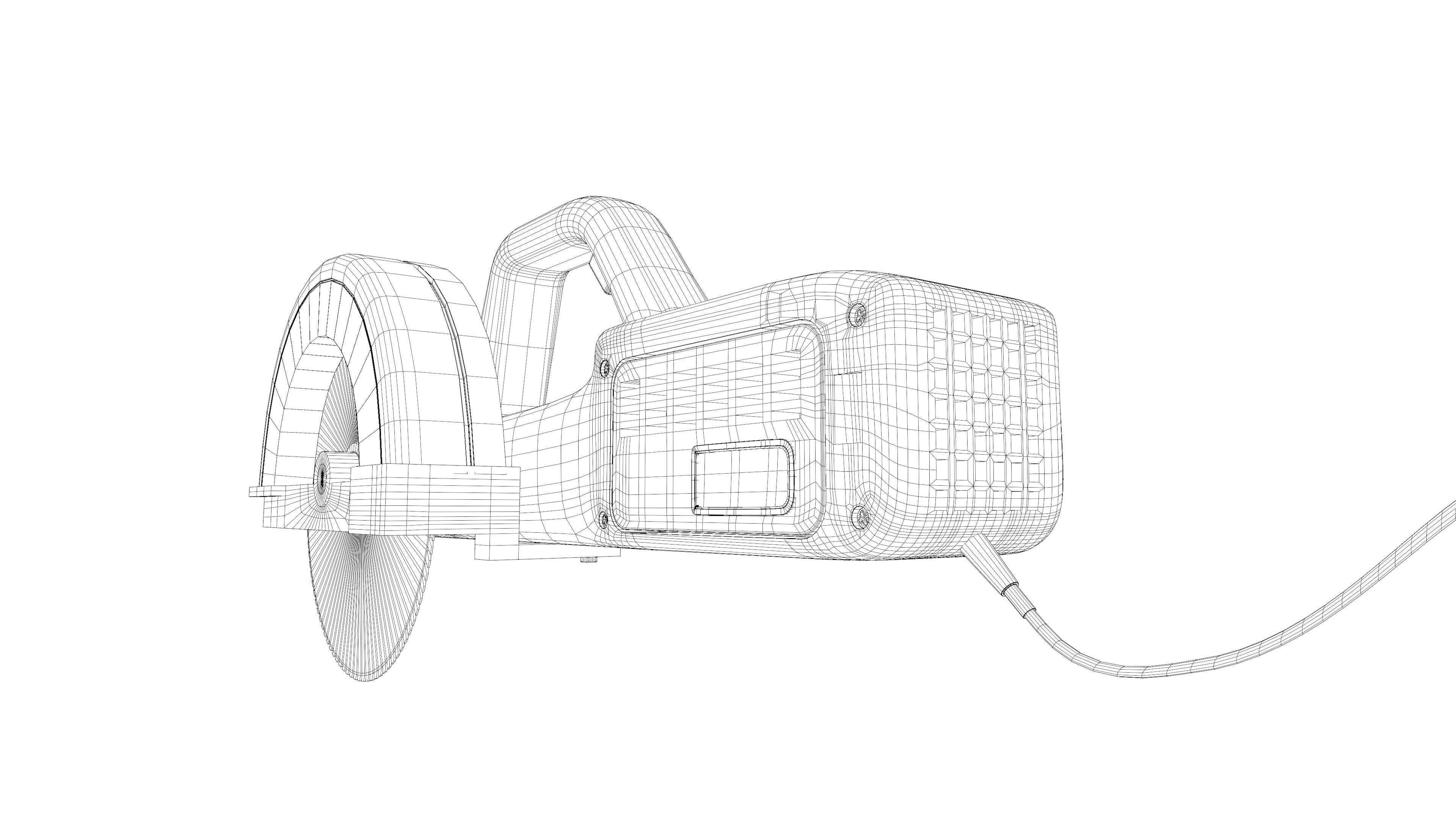 electric concrete saw pbr Low-poly 3D model_12