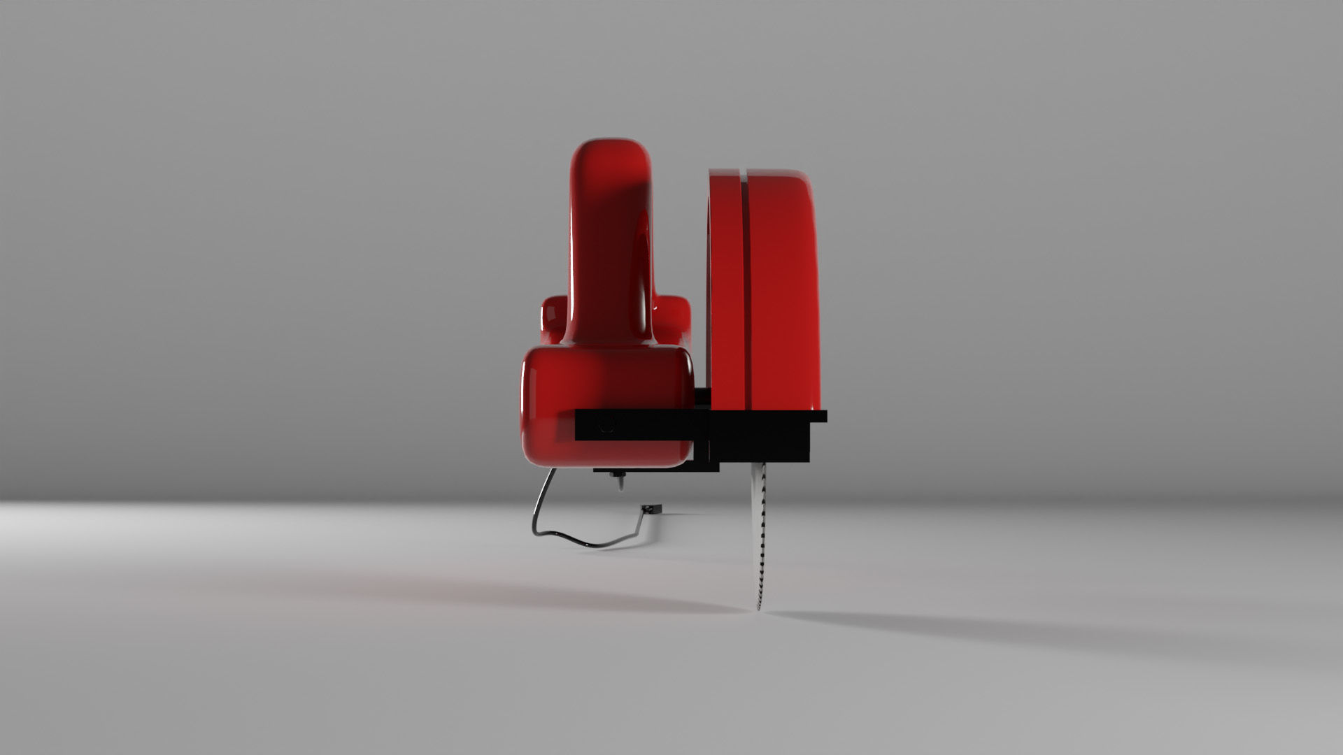 electric concrete saw pbr Low-poly 3D model_7