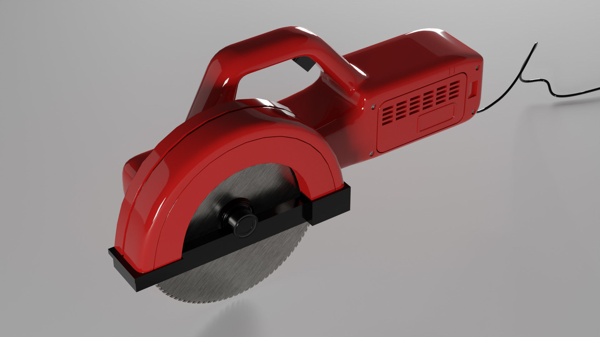 electric concrete saw pbr Low-poly 3D model_6