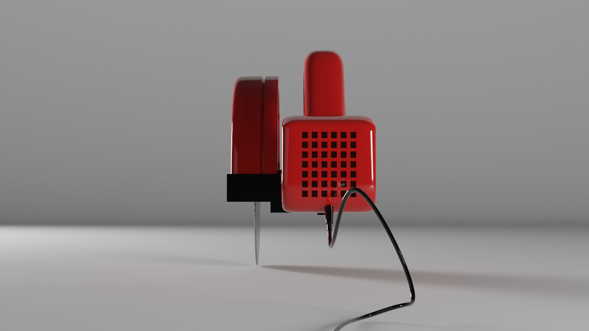 electric concrete saw pbr Low-poly 3D model_2