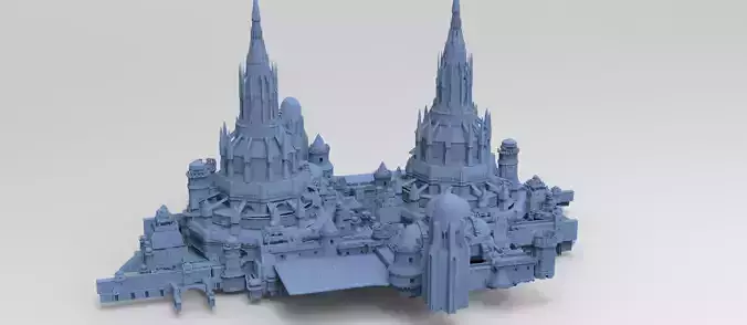 Gondorian castle inspired walls