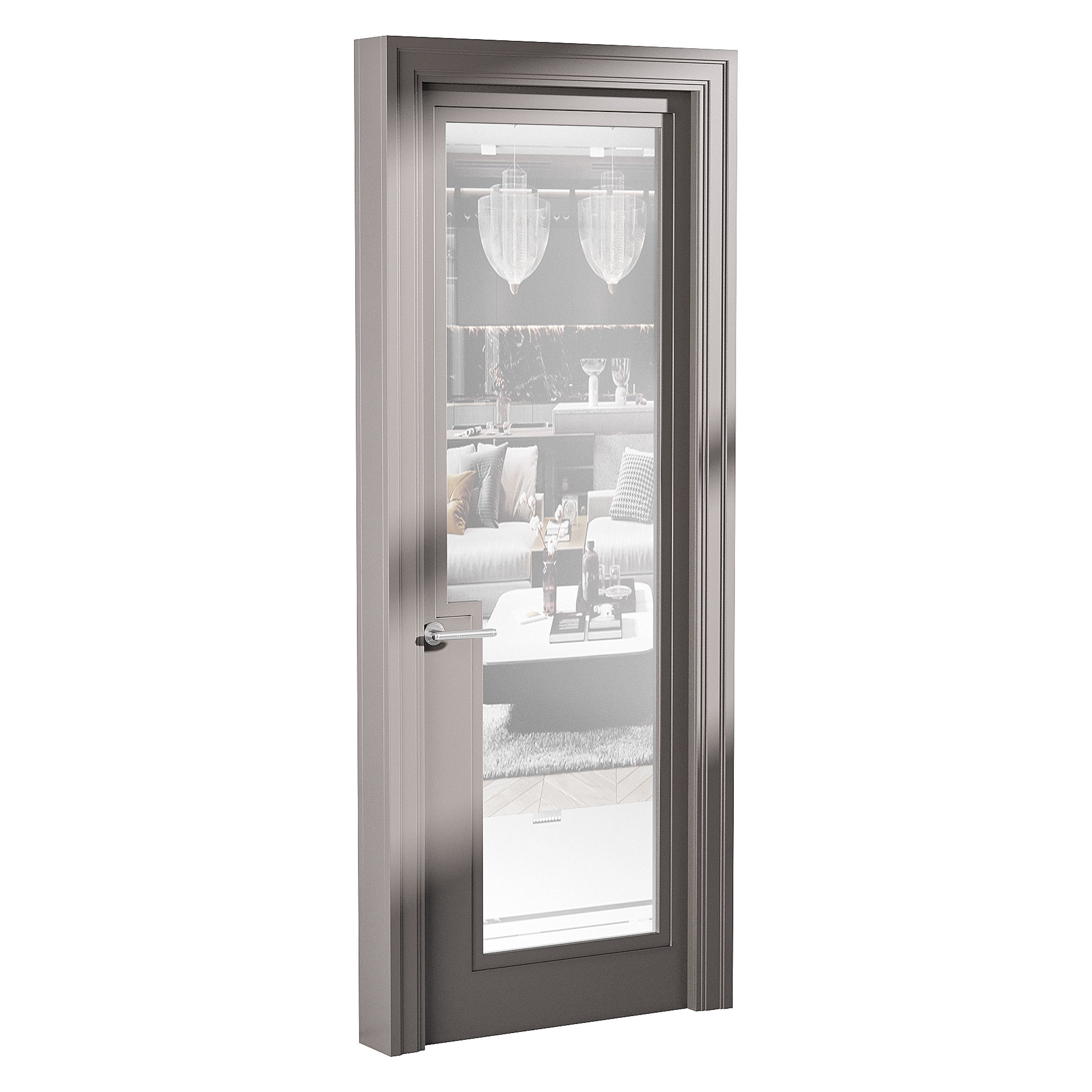 Modern entrance door 52 3D model_8