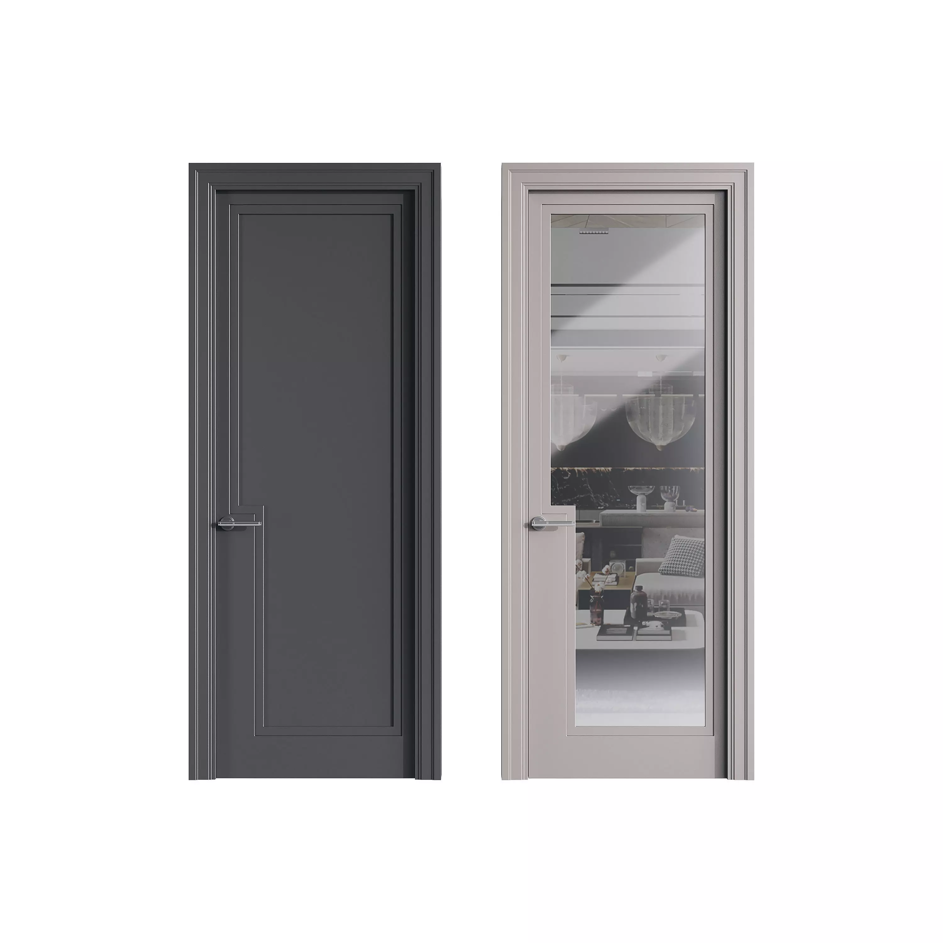 Modern entrance door 52 3D model_0