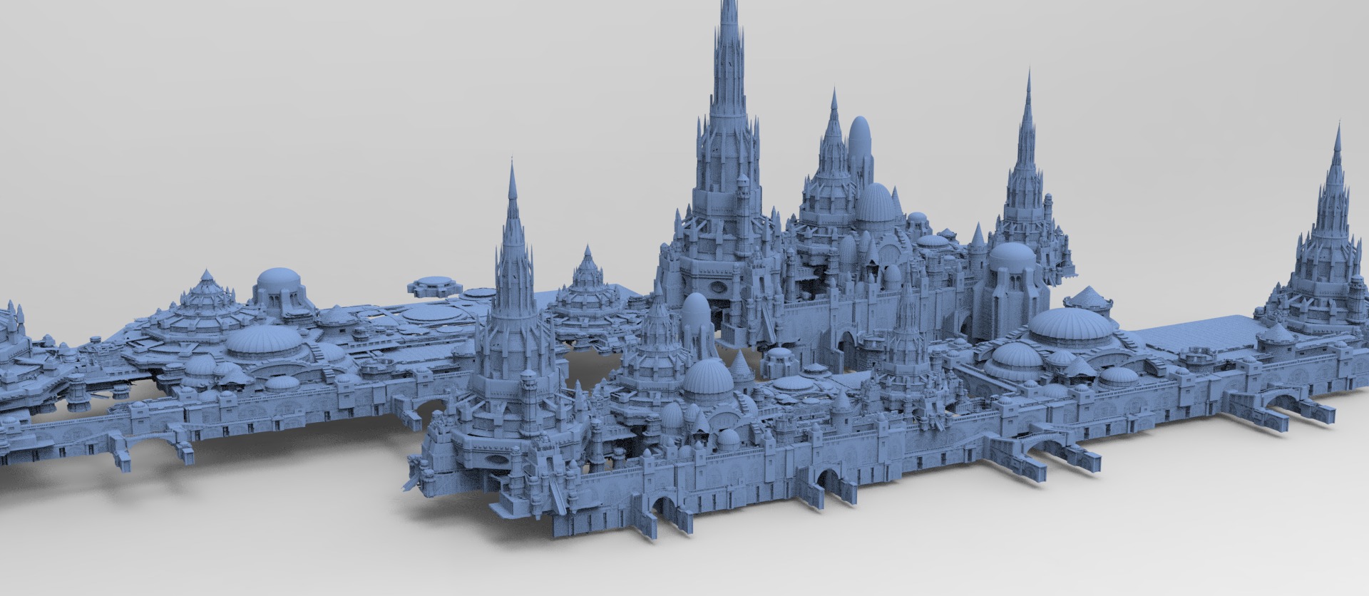 Gondorian castle inspired fort gate 4 models  3D model_1