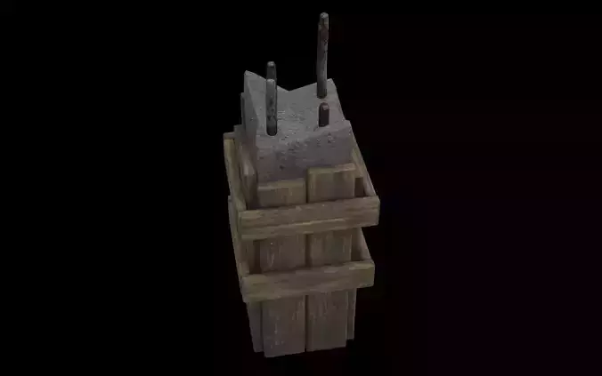 broken concrete pillar