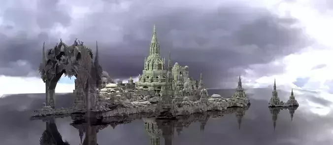 Gondorian inspired fortress city 1 kitbash 