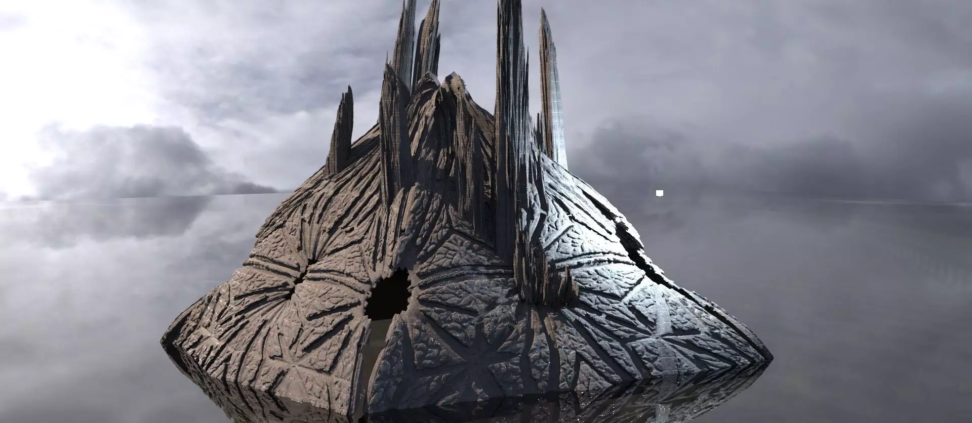 Crystal king fortress rock 3D model