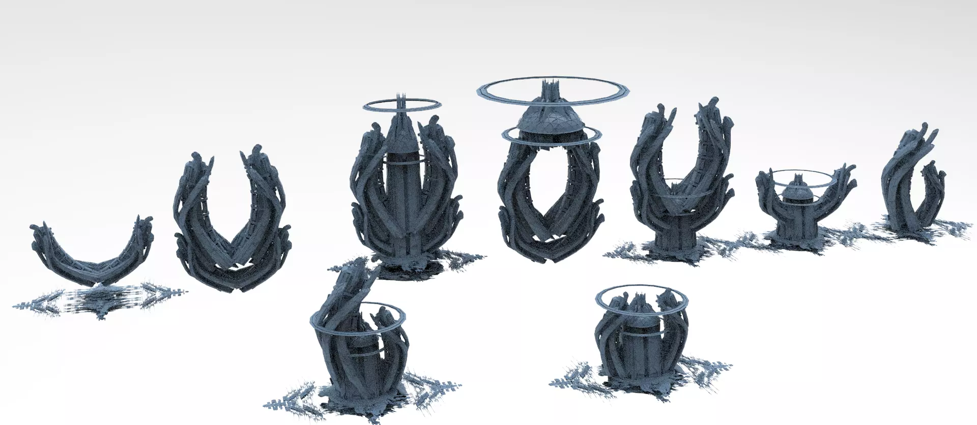 Sci fi Trinity elite tower extended collection  3D model_0