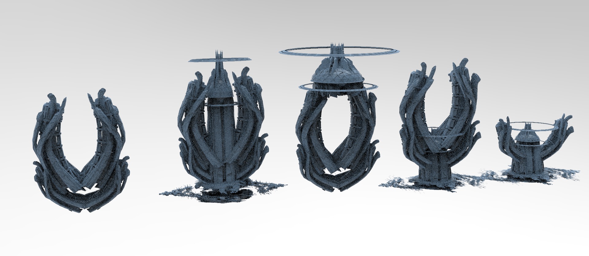 Sci fi Trinity elite tower extended collection  3D model_2