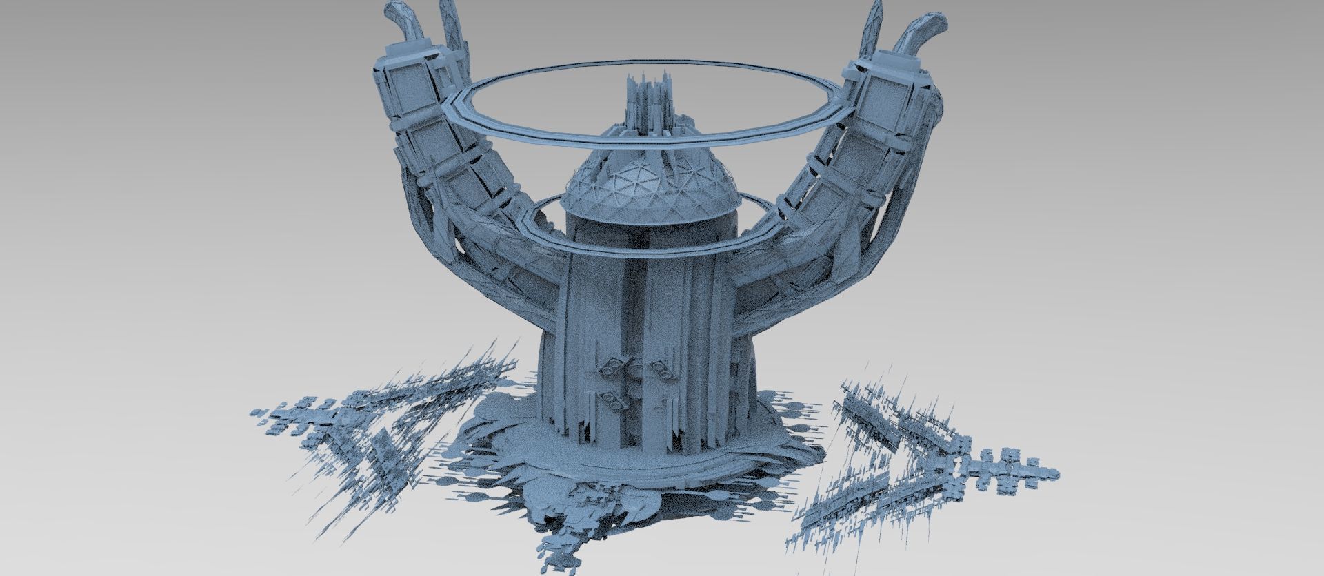 Sci fi Trinity elite tower extended collection  3D model_12