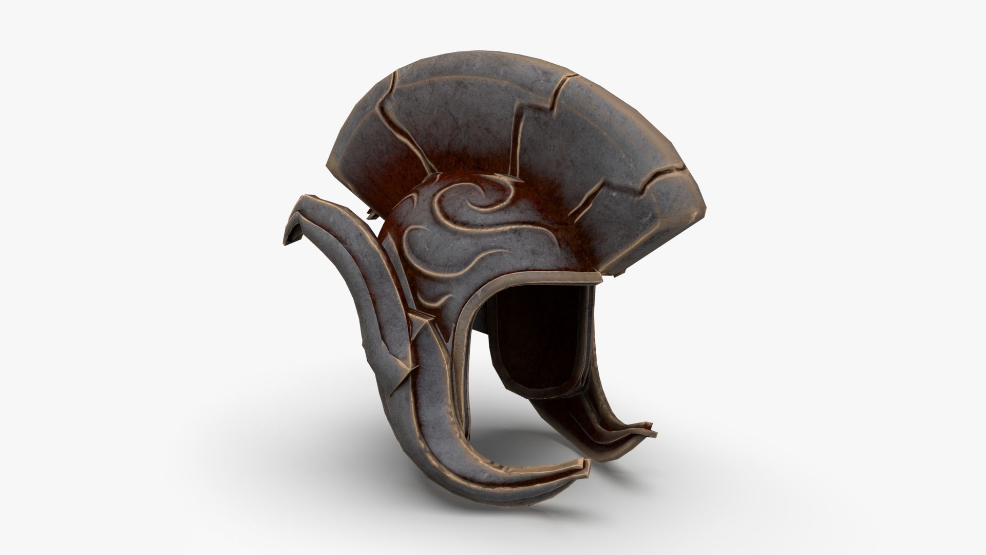 Roman Centurion Helmet Ancient Low-poly 3D model_10