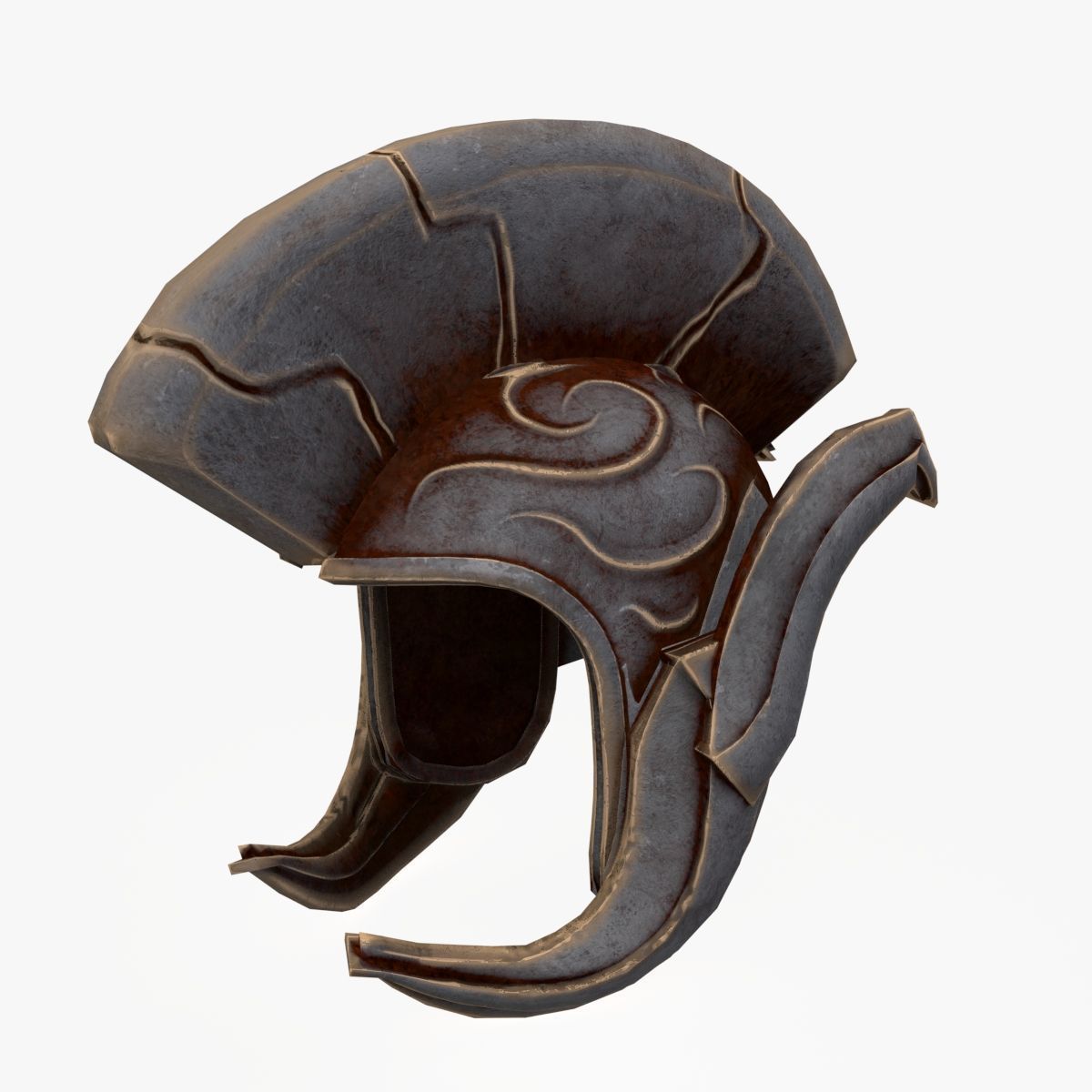 Roman Centurion Helmet Ancient Low-poly 3D model_16