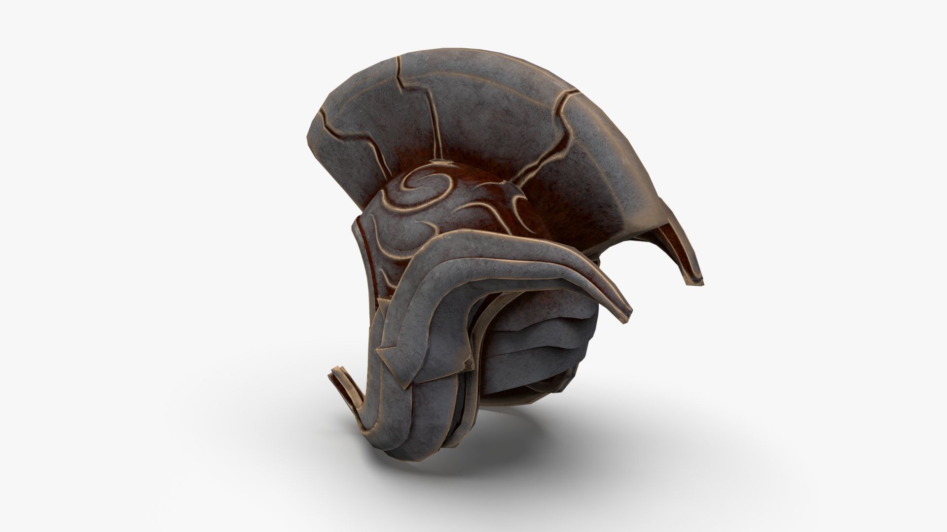 Roman Centurion Helmet Ancient Low-poly 3D model_3