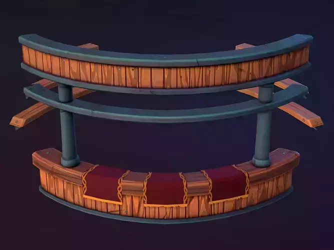 Stylized Tavern Bar - Gameready and Lowpoly Model