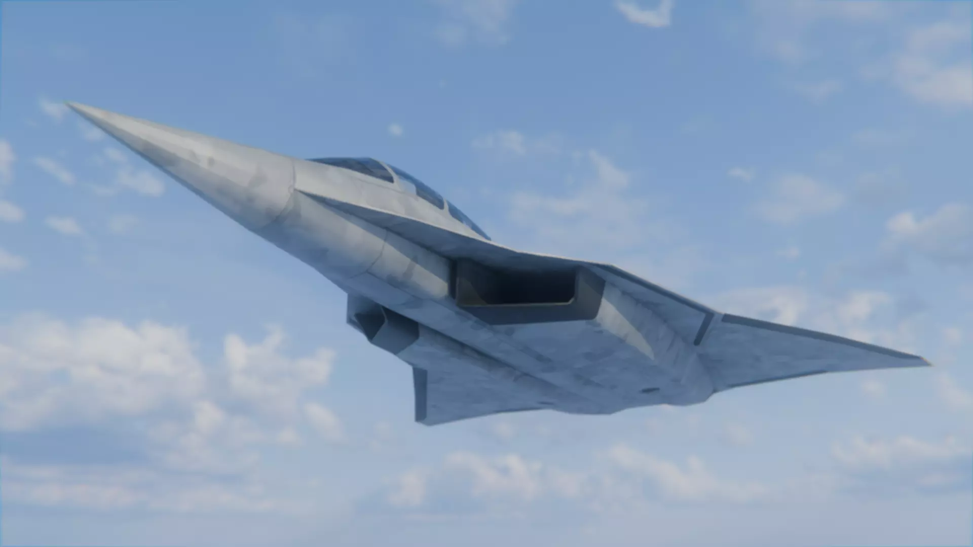 Modern Jet Fighter Low-poly 3D model
