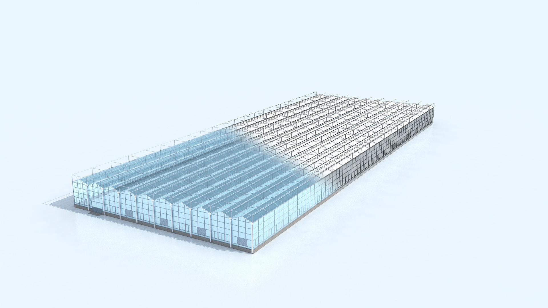 Greenhouse glass 3D model_6