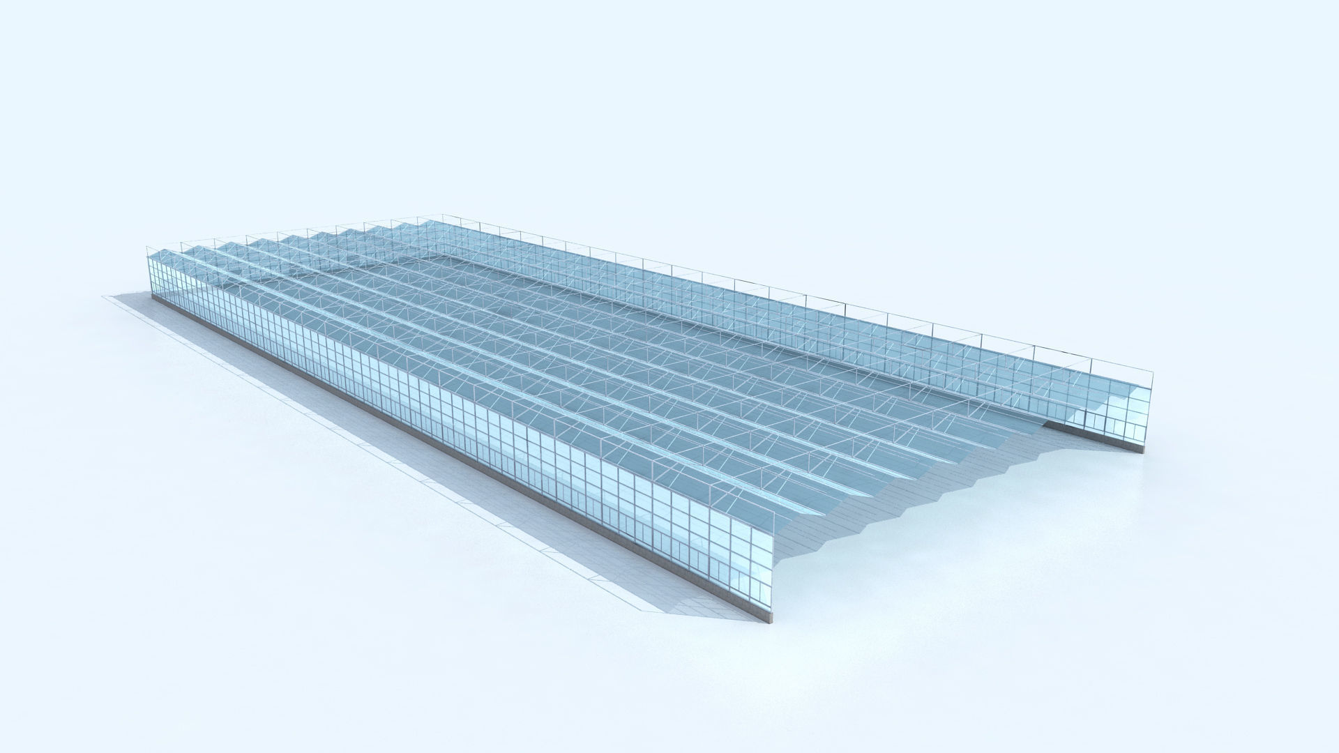 Greenhouse glass 3D model_4