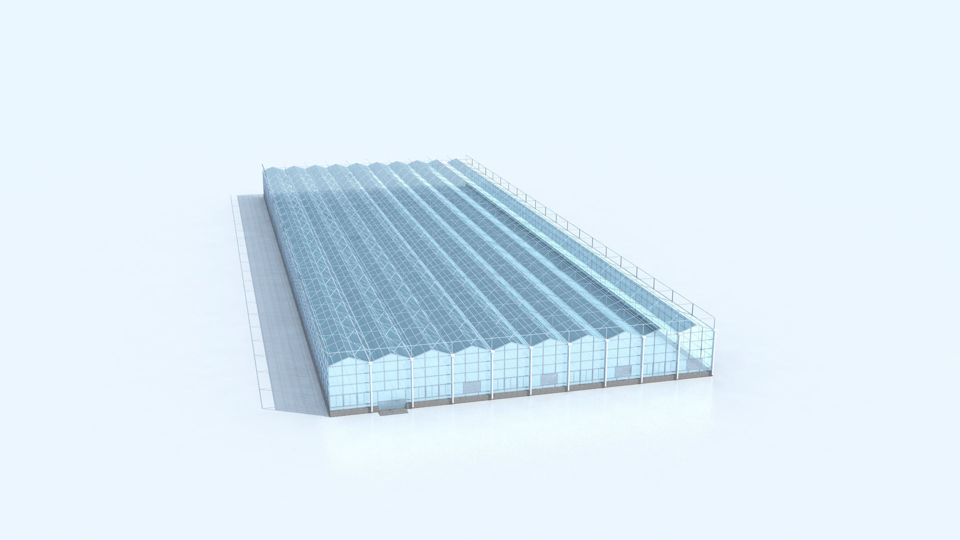 Greenhouse glass 3D model_1