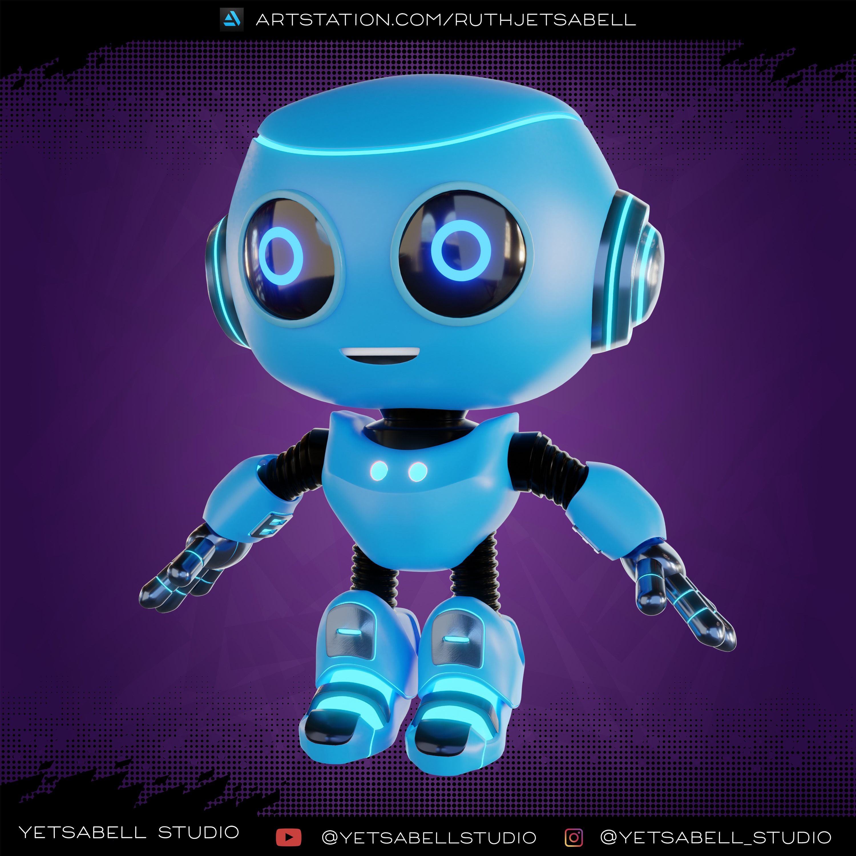 Robot Tierno y Amigable Compax99 3D model_2