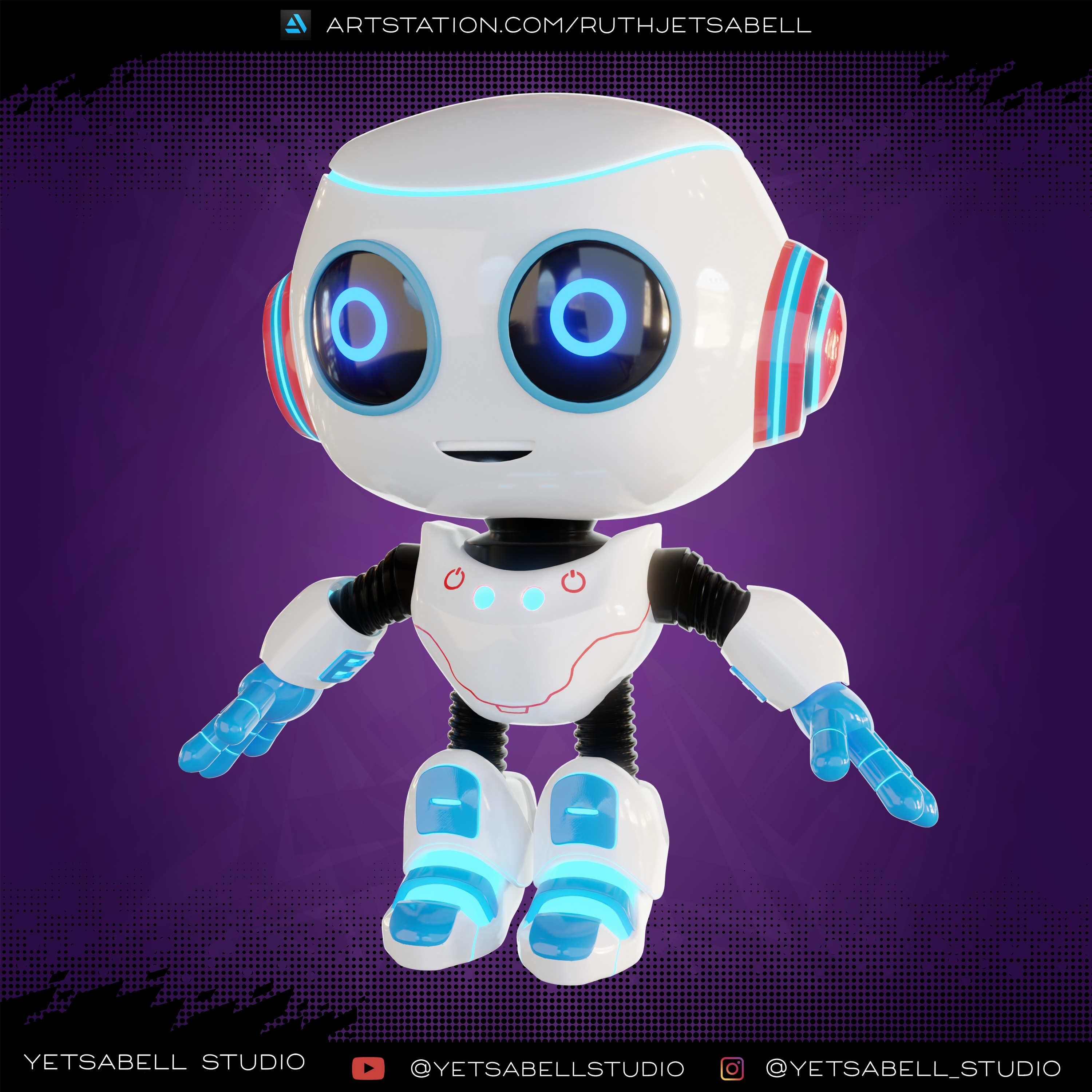 Robot Tierno y Amigable Compax99 3D model_3