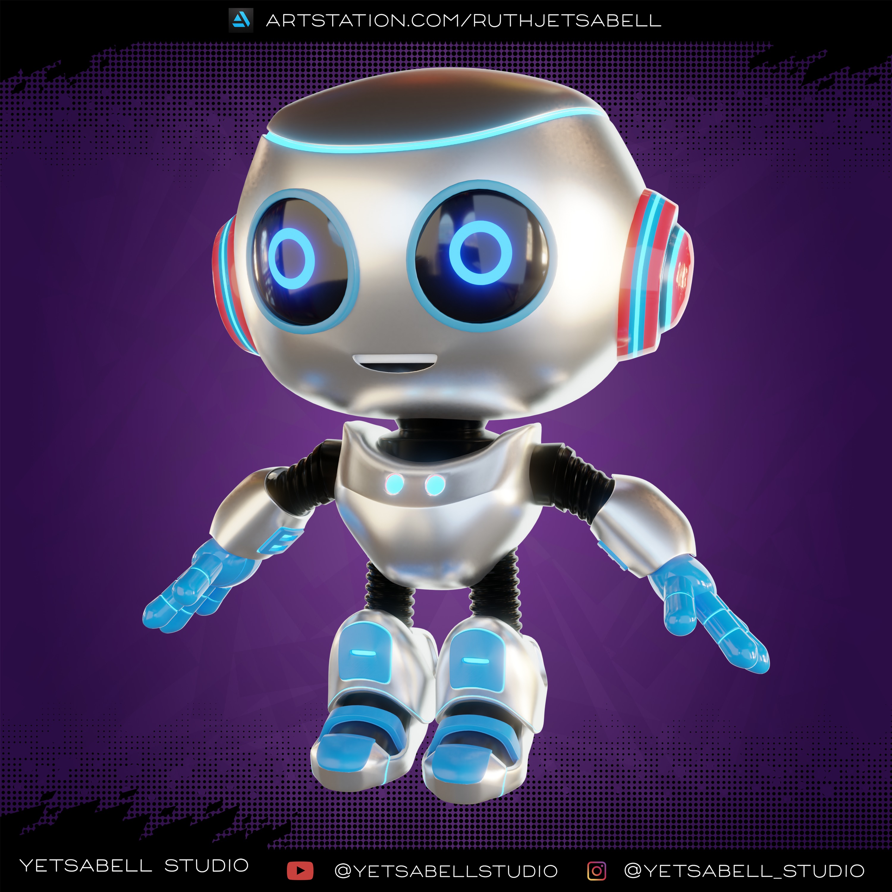 Robot Tierno y Amigable Compax99 3D model_4