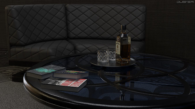 Modern Gothic Room 3D model 5