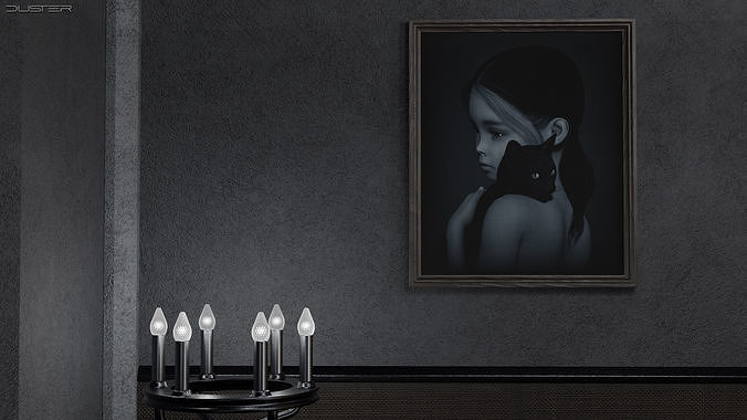 Modern Gothic Room 3D model 6