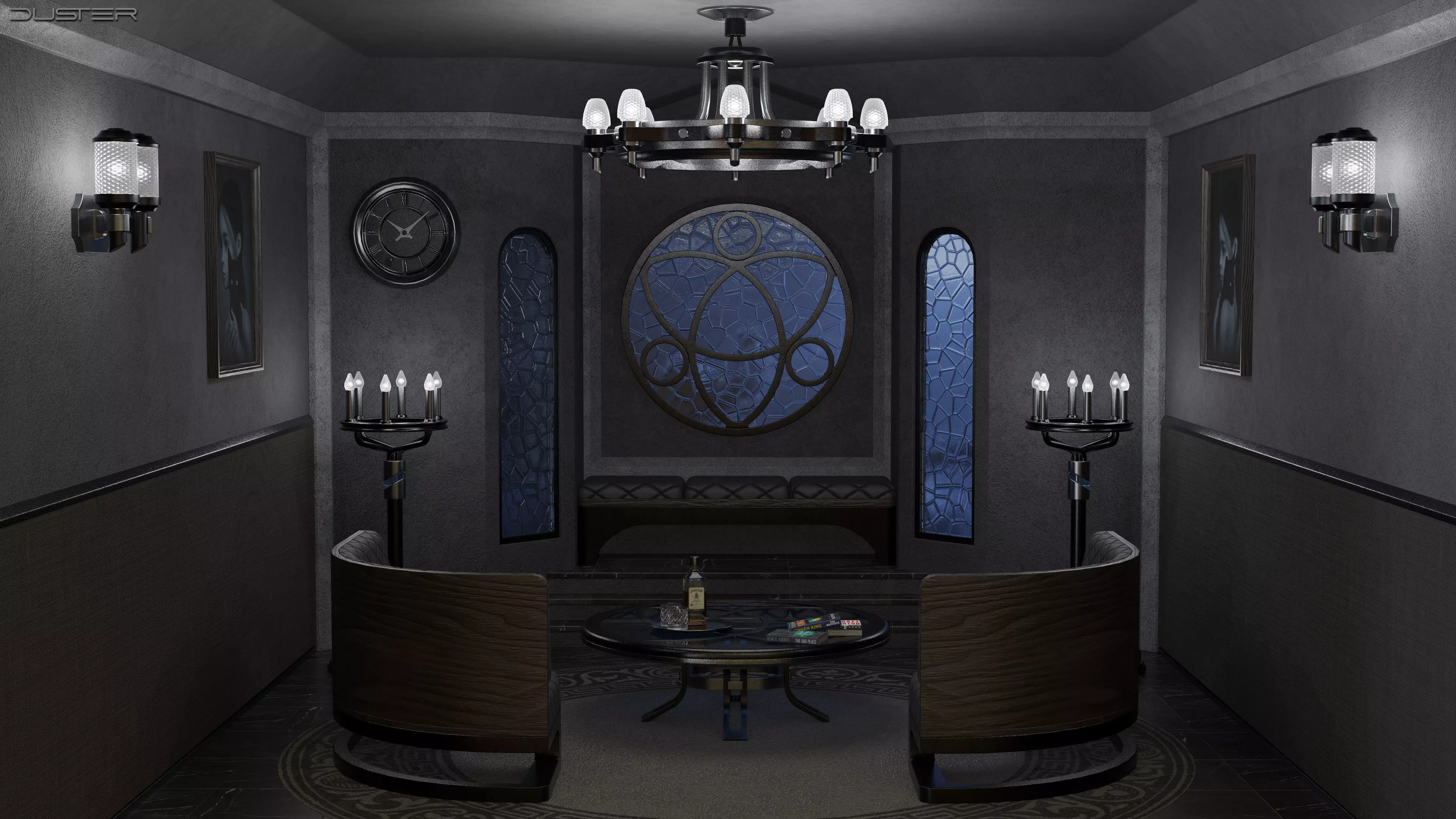 Modern Gothic Room 3D model
