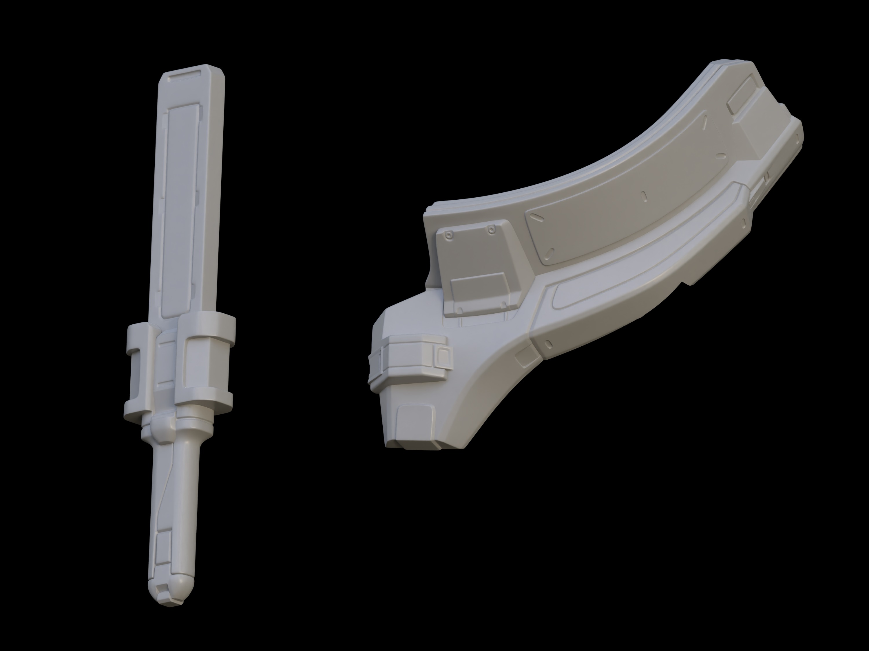 Dueling Gorget chest attachment 3d print file 3D print model_1