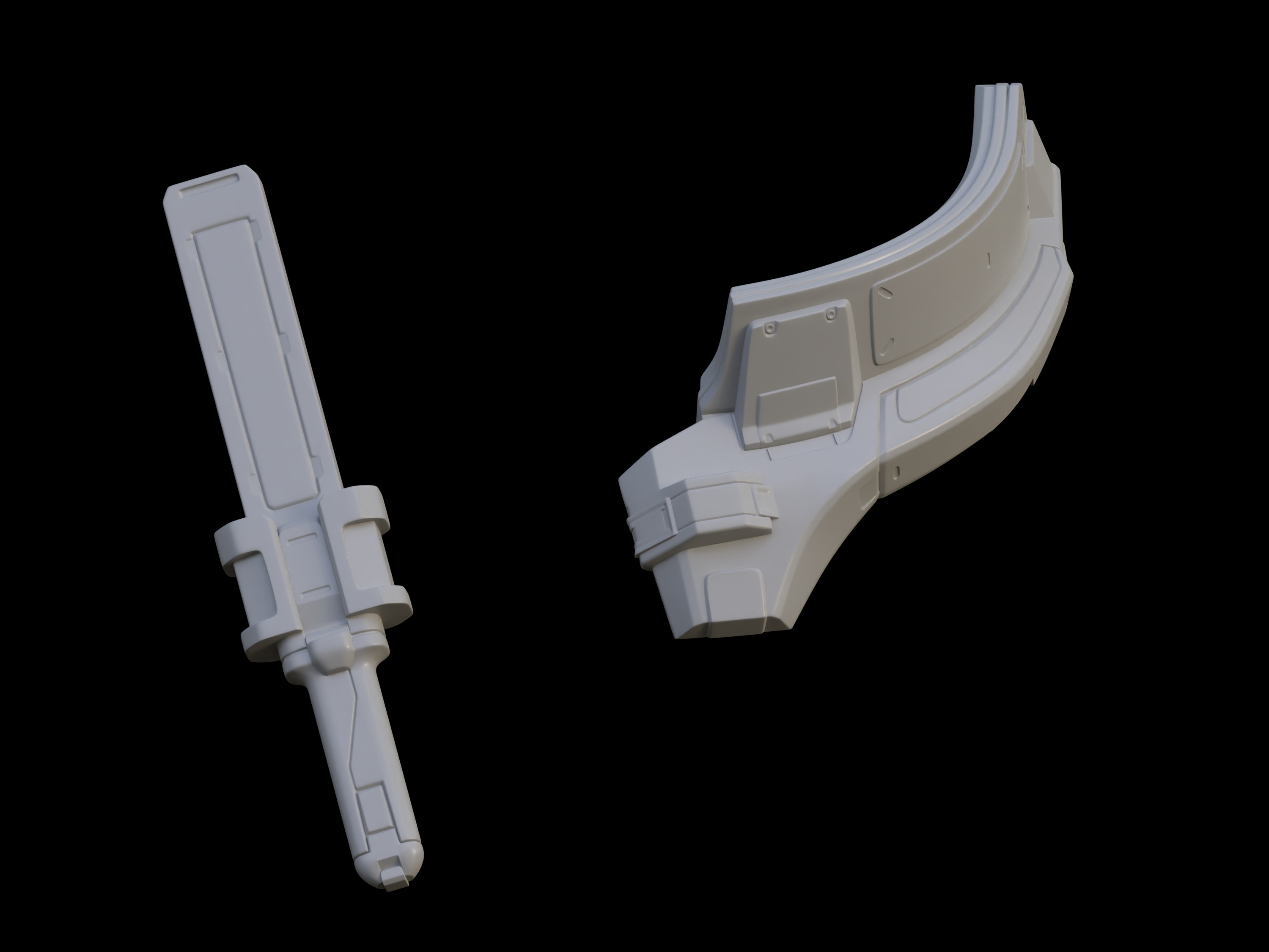 Dueling Gorget chest attachment 3d print file 3D print model_2
