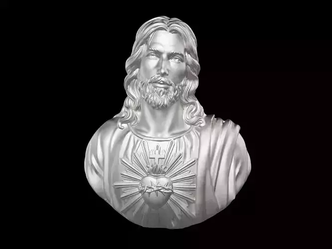 Sacred Heart of Jesus Pendant 3D print model