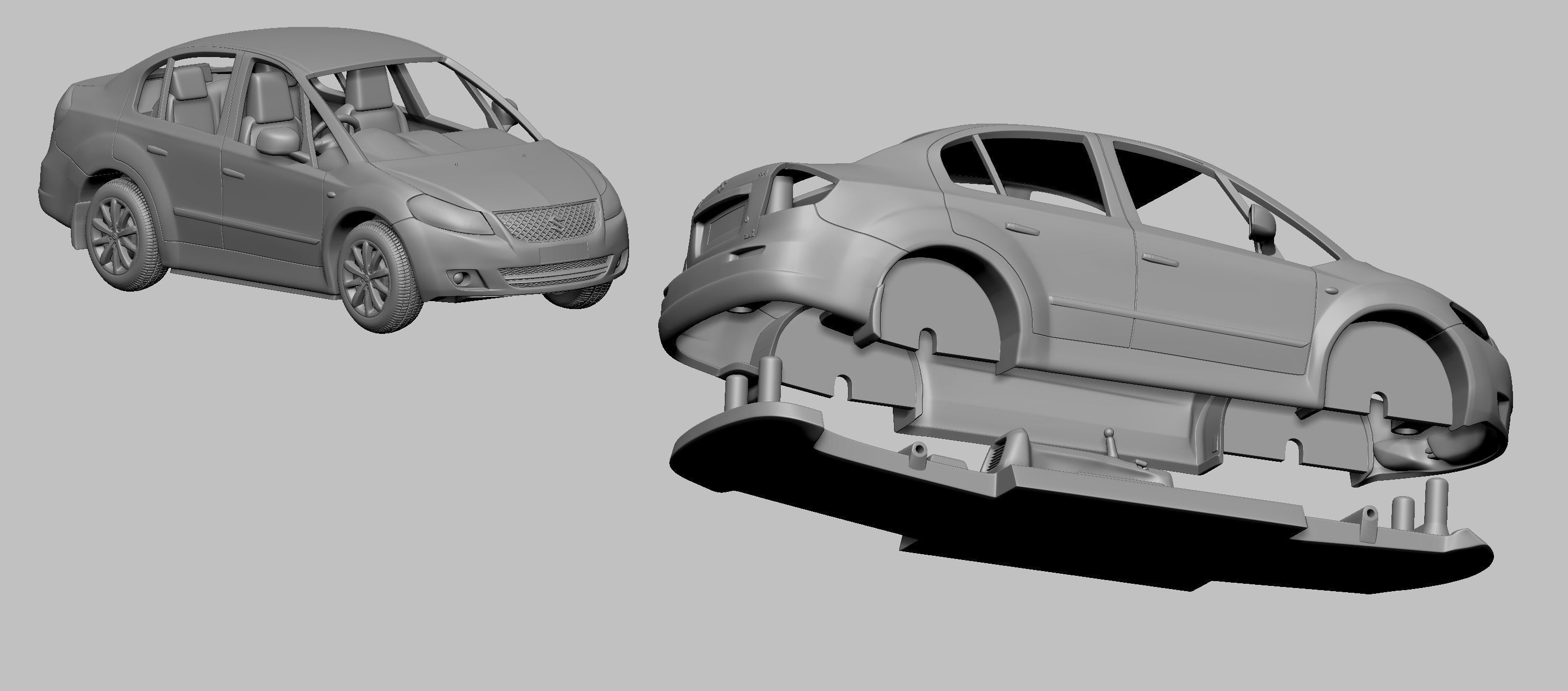 Suzuki Sx4 car 3D print model_6