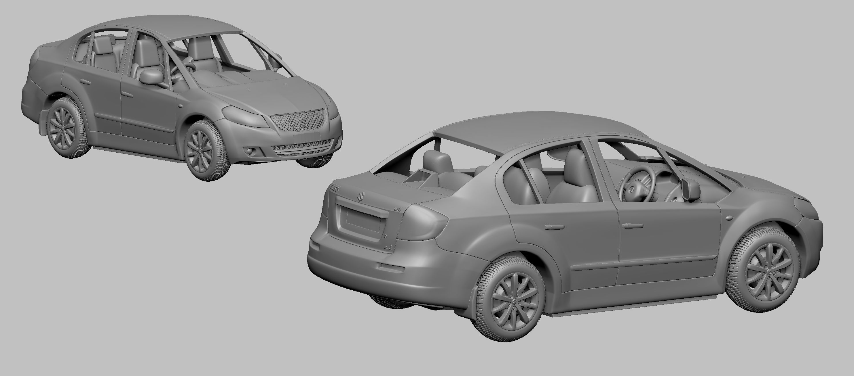 Suzuki Sx4 car 3D print model_3