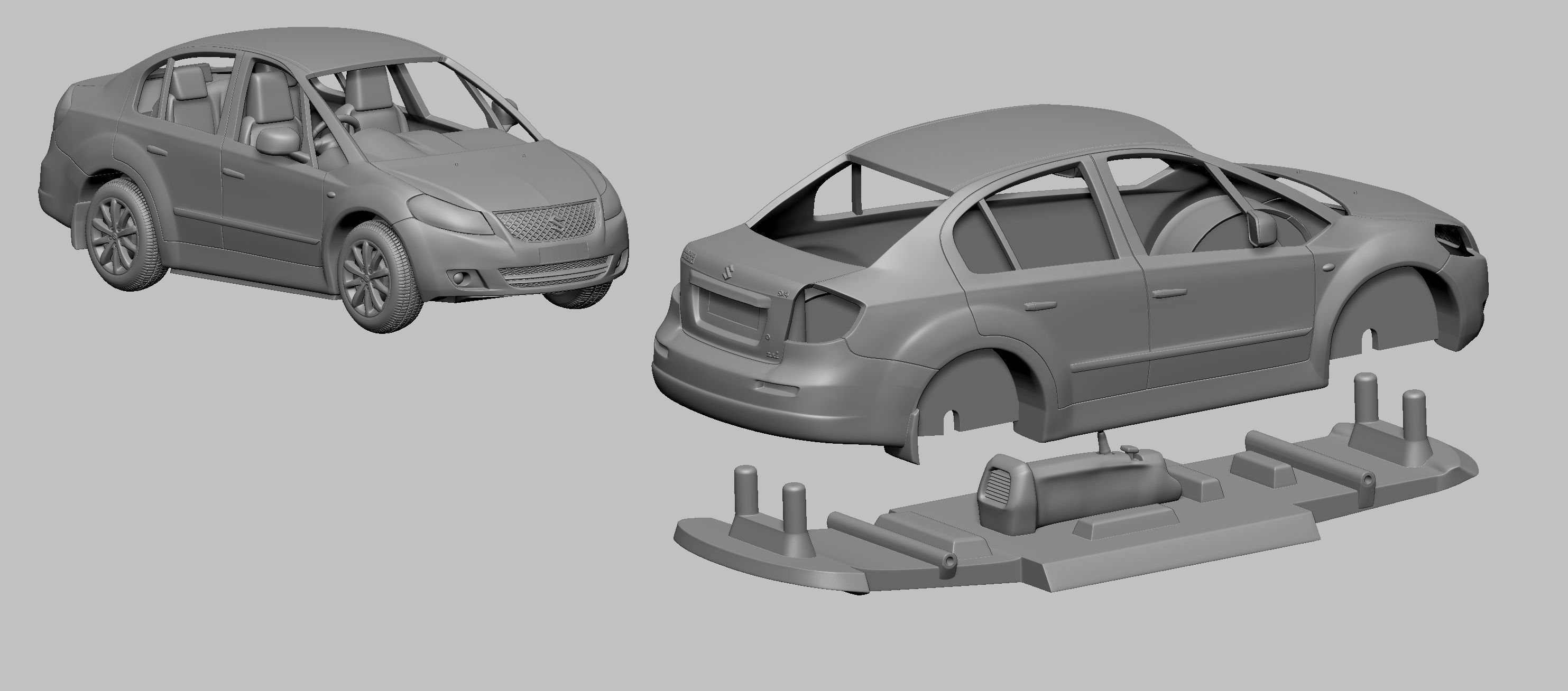 Suzuki Sx4 car 3D print model_7