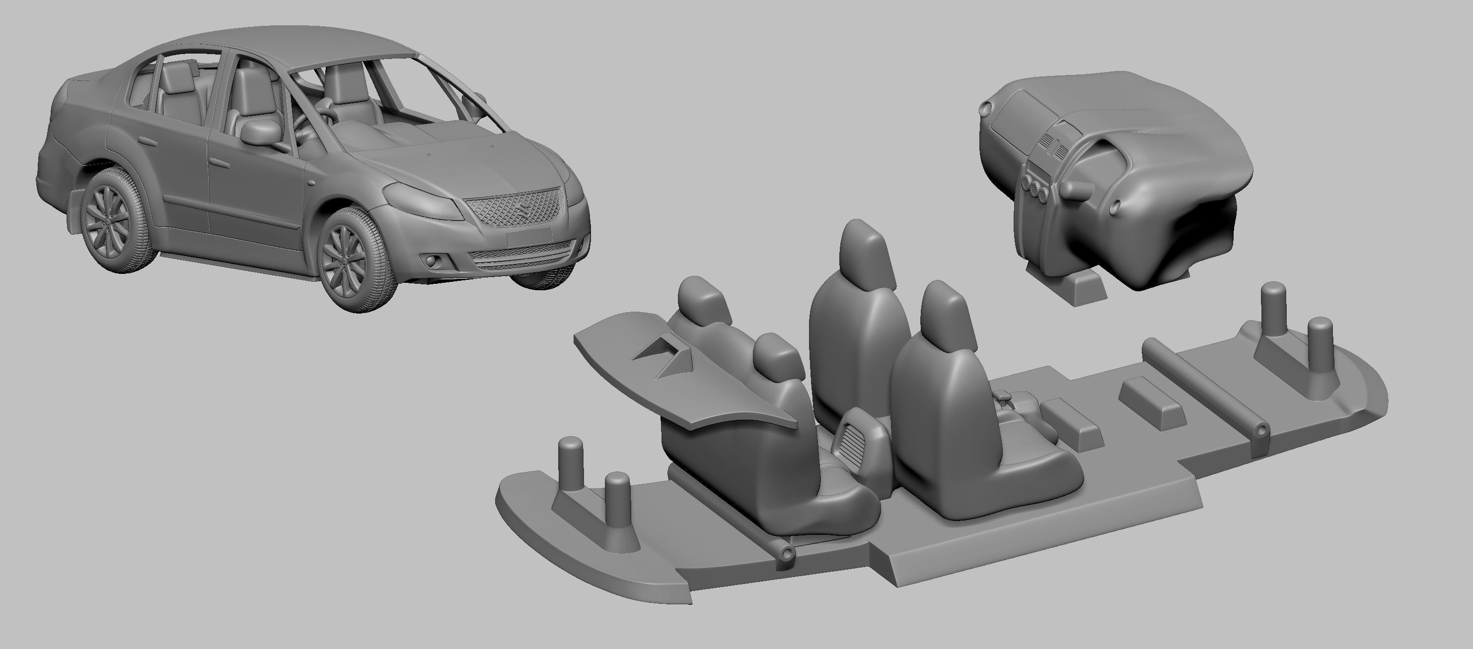 Suzuki Sx4 car 3D print model_5
