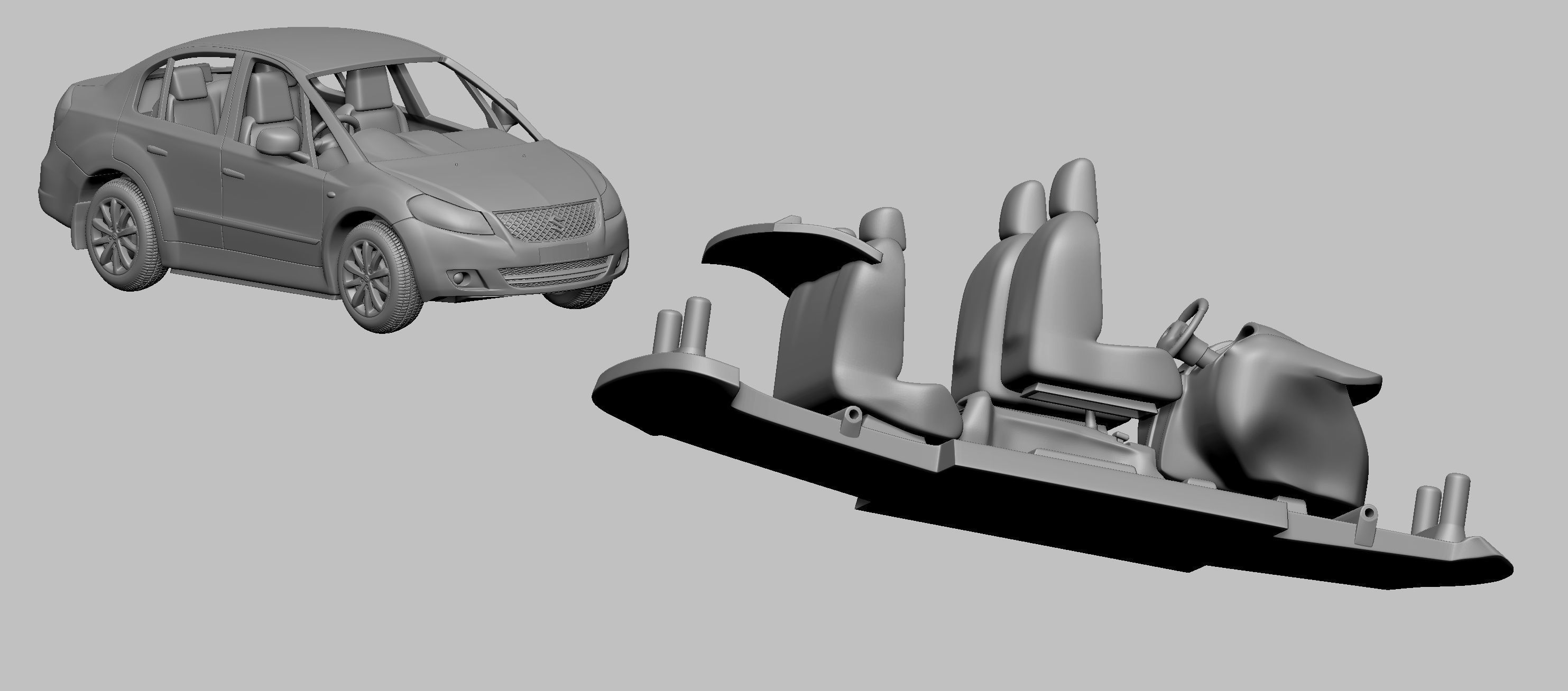 Suzuki Sx4 car 3D print model_4
