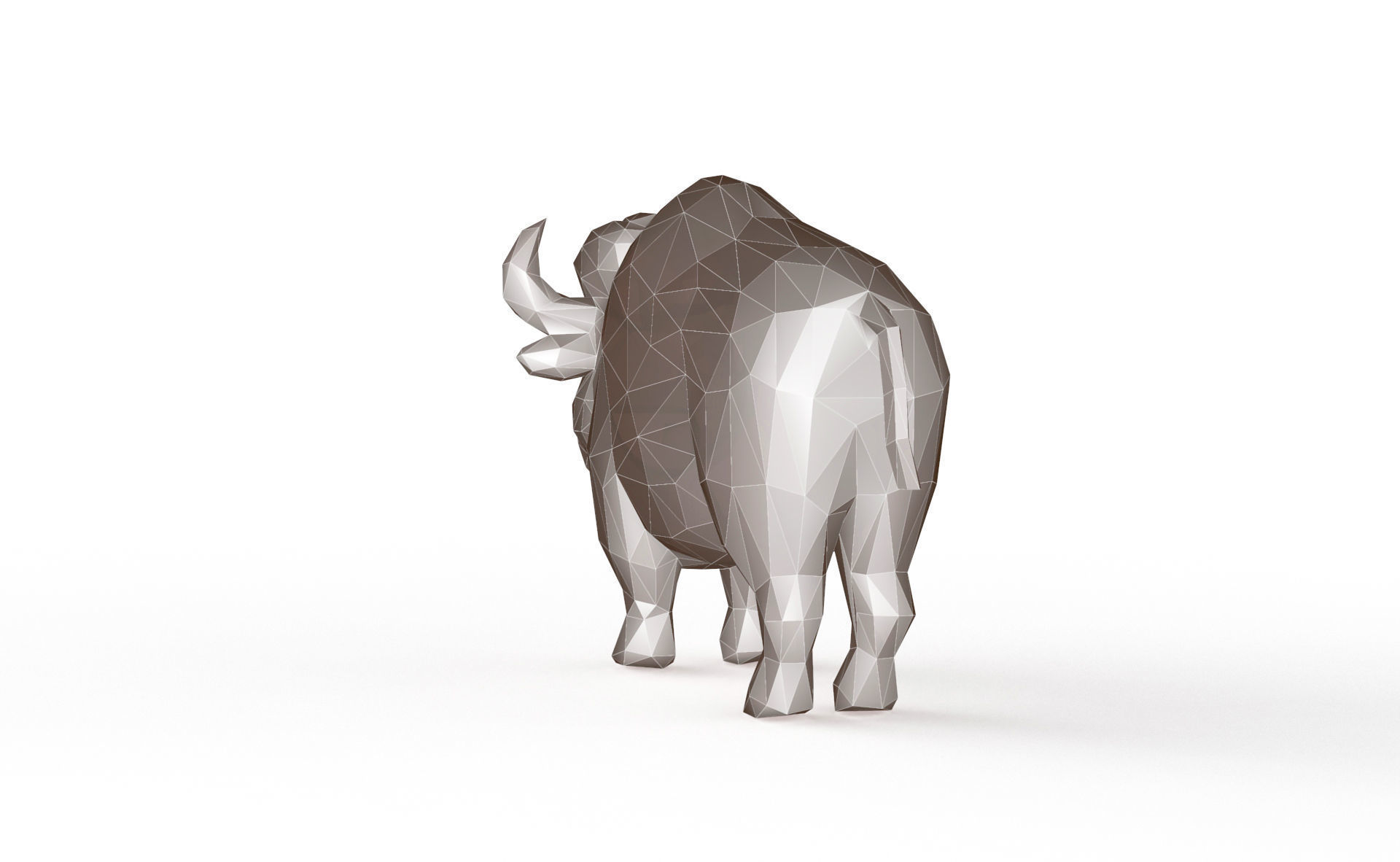 Bull Low Poly Low-poly 3D model_2