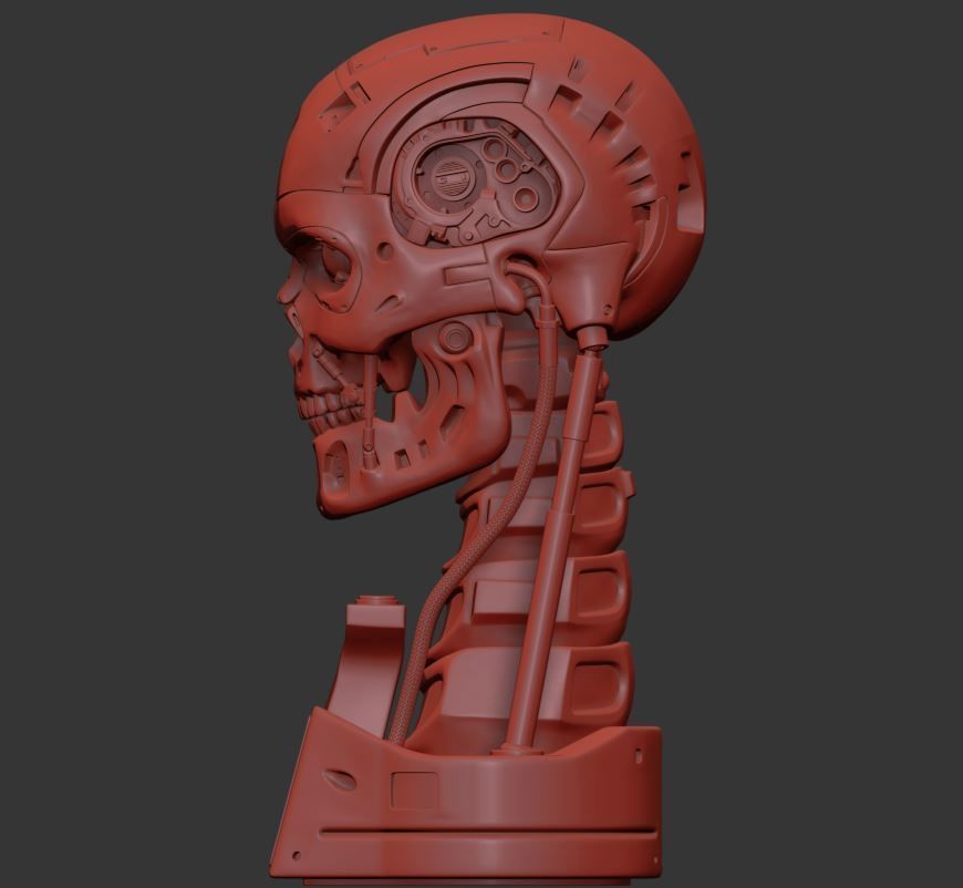 T-800 Skull Terminator 2 Judgment Day V3 Replica 3D print model_4