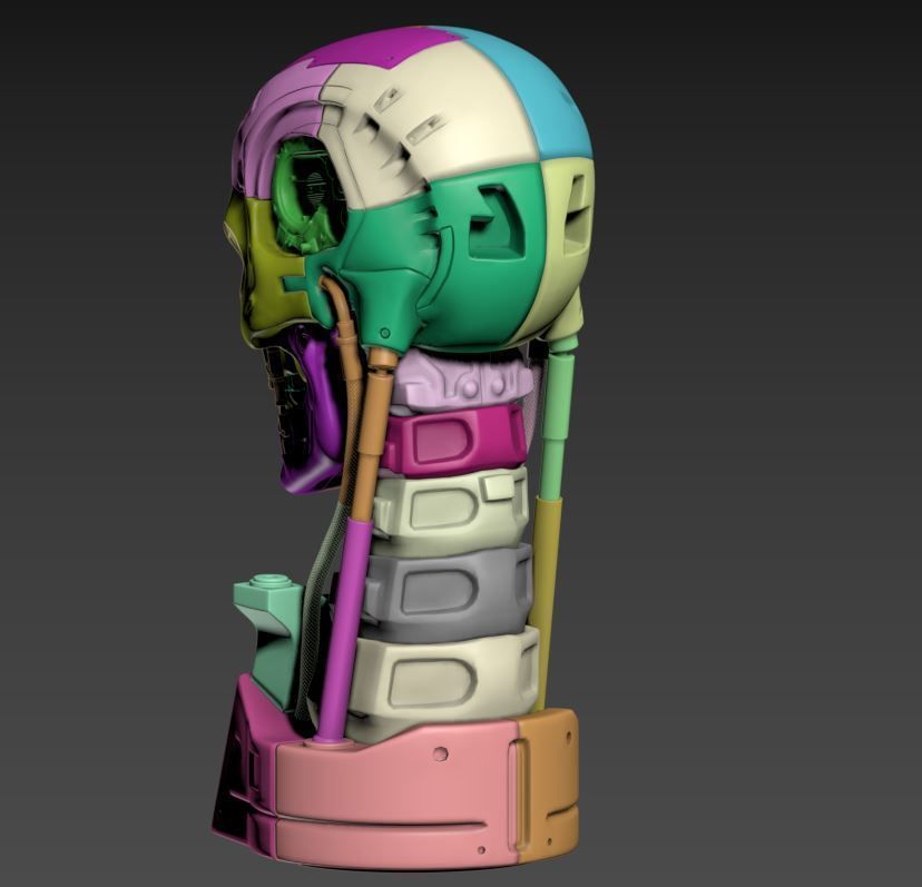 T-800 Skull Terminator 2 Judgment Day V3 Replica 3D print model_19