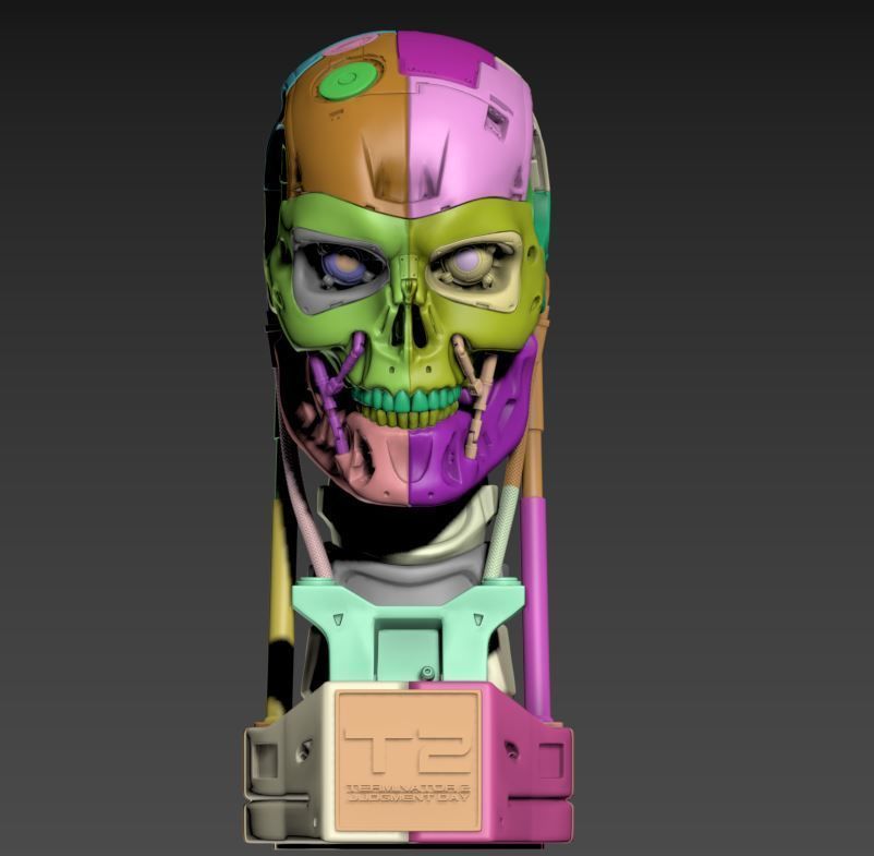 T-800 Skull Terminator 2 Judgment Day V3 Replica 3D print model_12