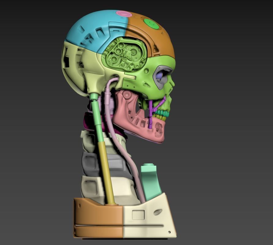 T-800 Skull Terminator 2 Judgment Day V3 Replica 3D print model_15